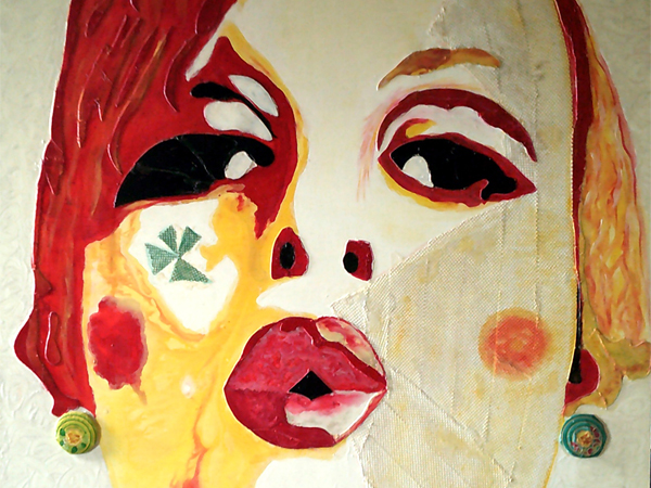  Quadri Pop Art di Carla Bertoli - Twiggy Forever - Mixed Tecnique 90x90 - Year 2011